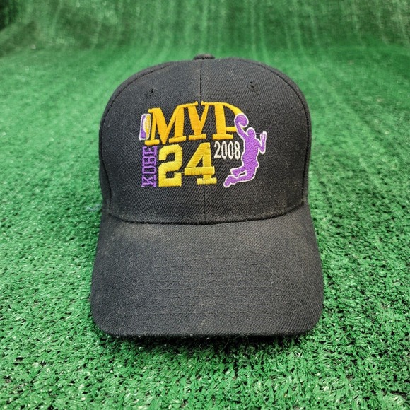 Kobe Bryant #24 2008 NBA MVP Hat Adjustable Black LA Lakers Cap One Size - Picture 2 of 10
